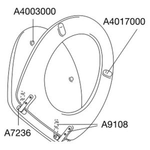 Pressalit 3000 190000-UN3999 toiletzitting met deksel wit