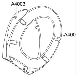 Pressalit 718 718000-D59999 toiletzitting met deksel wit