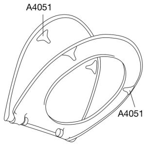 Pressalit ConCordia 544000-D05999 toiletzitting met deksel wit