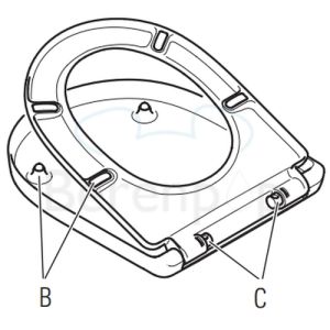 Villeroy en Boch O.Novo 9M38S101 toiletzitting met deksel wit