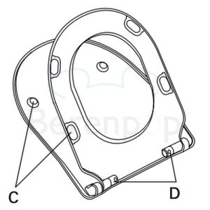 Villeroy en Boch Subway 2.0 Slimseat 9M78S101 toiletzitting met deksel wit