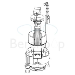 Wisa 8050801512 uitstroommechanisme voor Wisa 450/336 *niet meer leverbaar*