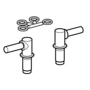 Geberit 597110000 set scharnieren chroom