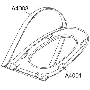 Pressalit 300+ 760000-DA6999 toiletzitting met deksel wit