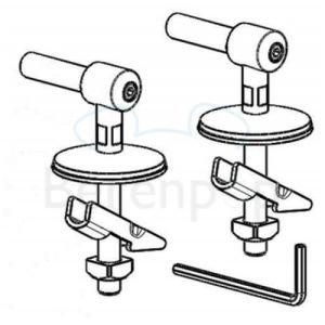 Villeroy en Boch Architectura 92245661 set vaste scharnieren chroom