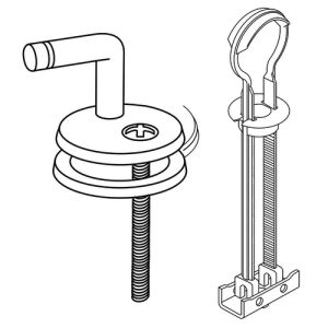 Villeroy en Boch Pure Stone 98M10161 set vaste scharnieren chroom