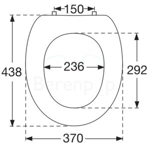 Villeroy en Boch O.Novo / Omnia Classic 88230161 set vaste scharnieren chroom