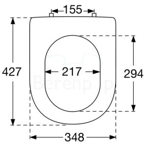 Villeroy en Boch Magnum 92204461 set vaste scharnieren chroom