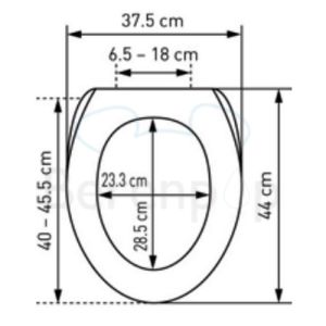 Diaqua Barbana 31166641 toiletzitting met deksel wit