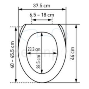Diaqua Barbana 31166678 toiletzitting met deksel marineblauw