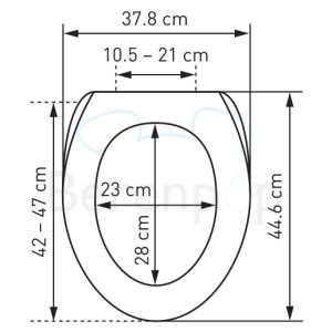 Diaqua Lyon 31171504 toiletzitting met deksel motief Kiss