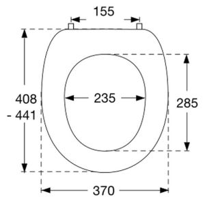 Pressalit 2000 124000-UN4999 toiletzitting met deksel wit