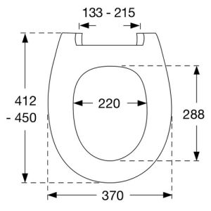 Pressalit Calmo 556000-D02999 voor Sphinx Atlantic toiletzitting met deksel wit