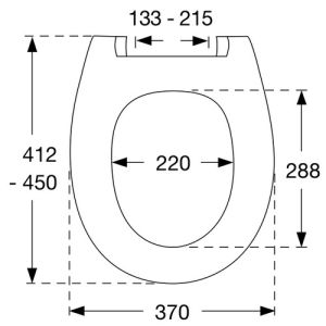 Pressalit Calmo 556001-D15999 toiletzitting met deksel zwart