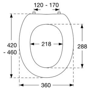 Pressalit Dania 982000-B47999 toiletzitting met deksel wit