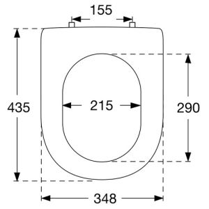 Pressalit Magnum 104000-B33999 toiletzitting met deksel wit