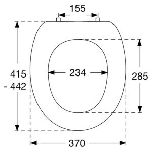 Pressalit Objecta 53111-BA1999 toiletzitting zonder deksel zwart polygiene
