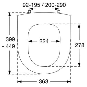 Pressalit Objecta D 172011-BR7999 toiletzitting met deksel wit polygiene