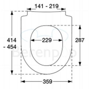 Pressalit Sway D 934001-BL6999 toiletzitting met deksel zwart