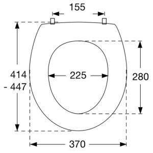 Pressalit T2 316000-UN3999 toiletzitting met deksel wit