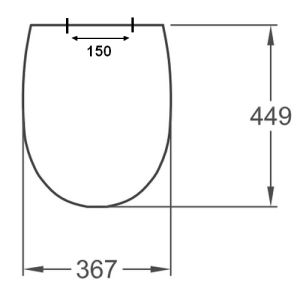 Sphinx 280 S8H50700000 toiletzitting met deksel wit *niet meer leverbaar*