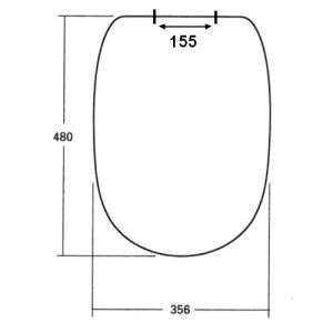 Sphinx 330/355/390 S8H513S1000 (42763000) toiletzitting met deksel wit