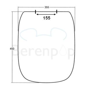 Sphinx 380 S8H50508030 toiletzitting met deksel pergamon *niet meer leverbaar*