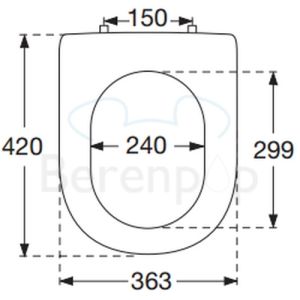 Villeroy en Boch Omnia Architectura 98M96109 toiletzitting met deksel pergamon *niet meer leverbaar*
