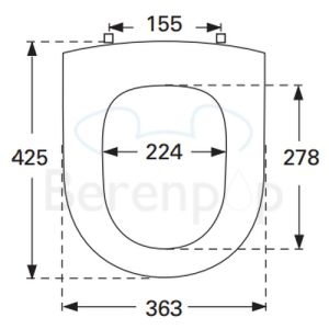 Villeroy en Boch (Omnia) Architectura / O.Novo / Subway 9M636101 toiletzitting zonder deksel wit