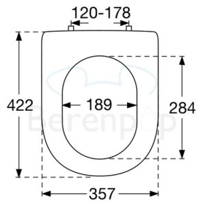 Villeroy en Boch Bellevue 98M2S101 toiletzitting met deksel wit