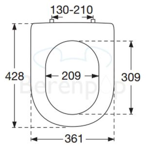 Villeroy en Boch Hommage 8809S1R3 toiletzitting met deksel pergamon *niet meer leverbaar*