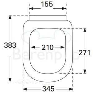 Villeroy en Boch Omnia Architectura Compact 9M66E101 toiletzitting met deksel wit