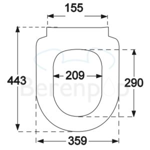 Villeroy en Boch Omnia Architectura Vita 9M51B101 toiletzitting met deksel wit