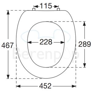 Villeroy en Boch Pure Stone 98M16100 toiletzitting met deksel eiken *niet meer leverbaar*