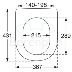 Villeroy en Boch Sentique 98M8S101 toiletzitting met deksel wit