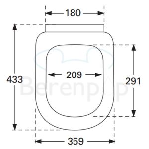 Villeroy en Boch Subway 2.0 9M746101 toiletzitting zonder deksel wit