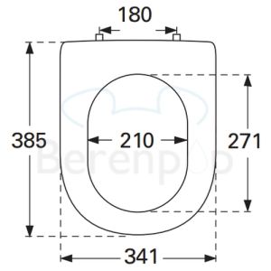 Villeroy en Boch Subway 2.0 Compact 9M69Q1R3 toiletzitting met deksel pergamon *niet meer leverbaar*