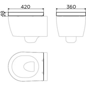 Clou First CL0406030 toiletzitting met deksel (verkorte versie) wit