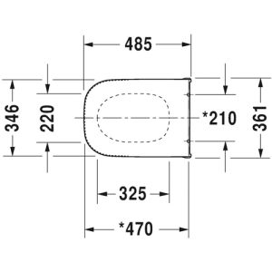 Duravit D-Code 0060310000 toiletzitting Vital met deksel wit