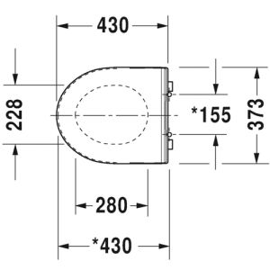 Duravit DuraStyle 0020790000 toiletzitting met deksel wit