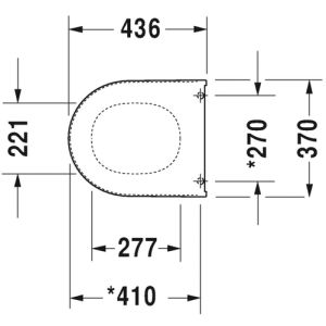 Duravit Starck 2 0069810000 toiletzitting met deksel wit