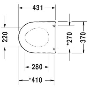 Duravit Starck 2 0069890000 toiletzitting met deksel wit