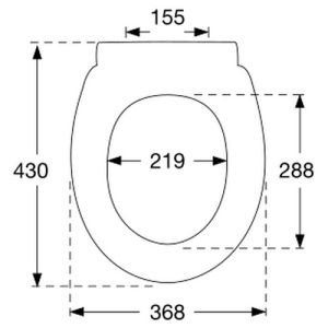 Pressalit T Soft 742000-BZ5999 toiletzitting met deksel wit