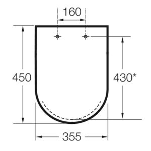 Roca Dama A801780004 toiletzitting met deksel wit