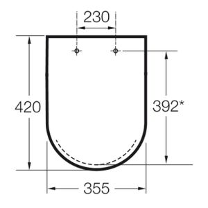 Roca Dama Compact A80178B004 toiletzitting met deksel wit