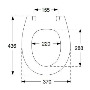 Pressalit Calmo 556000-BZ5999 toiletzitting met deksel wit met motief (OUTLET)