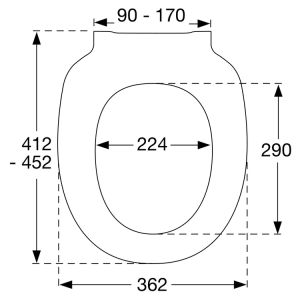 Pressalit Chilli 1110000-DL4999 toiletzitting met deksel wit