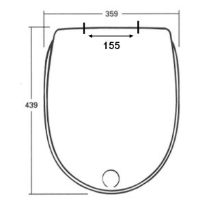 Sphinx Milano S8H5200R000 OL-230 toiletzitting met deksel wit (OUTLET)