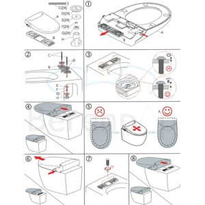 Diaqua Lavalino 31169641 toiletzitting (douchetoiletzitting) met deksel wit