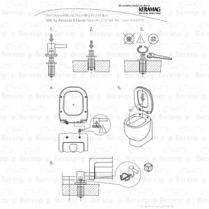Keramag 500 by Citterio 572100 toiletzitting met deksel wit *niet meer leverbaar*
